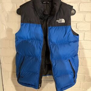 The North Face Black and Blue Puffer Vest Boys 14/16